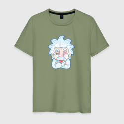 Мужская футболка хлопок Весёлый Альберт Эйнштейн ученый