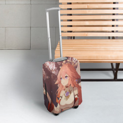 Чехол для чемодана 3D Genshin Impact Яэ Miko smile kitsune - фото 2