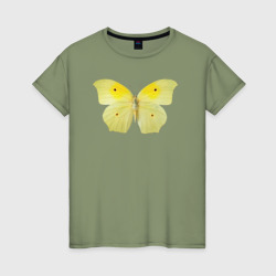 Желтая бабочка – Женская футболка хлопок с принтом купить со скидкой в -20%