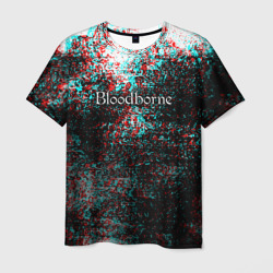 Мужская футболка 3D Bloodborn souls глитч краски