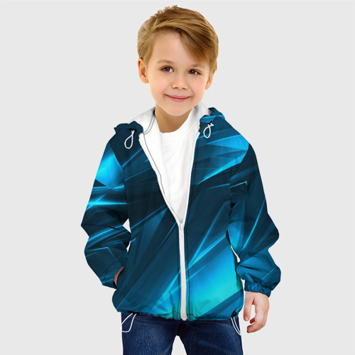 Детская куртка 3D Geometry stripes neon color, цвет белый - фото 3