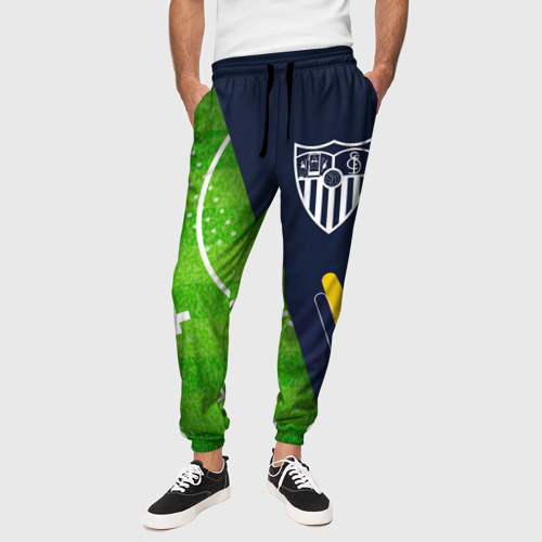 Мужские брюки 3D Sevilla football field, цвет 3D печать - фото 4