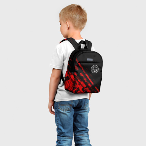 Детский рюкзак 3D с принтом Leicester City sport grunge, фото на моделе #1
