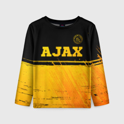 Детский лонгслив 3D Ajax - gold gradient посередине