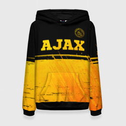 Женская толстовка 3D Ajax - gold gradient посередине