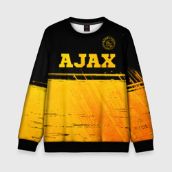 Детский свитшот 3D Ajax - gold gradient посередине