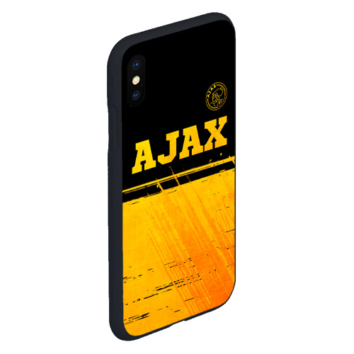 Чехол для iPhone XS Max матовый с принтом Ajax - gold gradient посередине, вид сбоку #3
