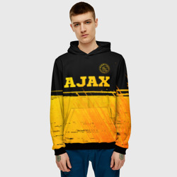 Мужская толстовка 3D Ajax - gold gradient посередине - фото 2