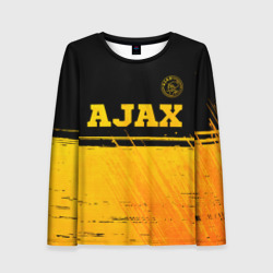 Женский лонгслив 3D Ajax - gold gradient посередине