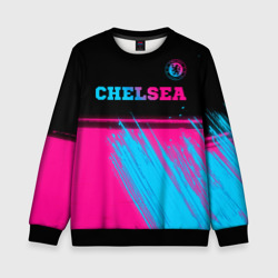 Детский свитшот 3D Chelsea - neon gradient посередине