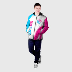 Мужская куртка 3D Inter neon gradient style вертикально - фото 2
