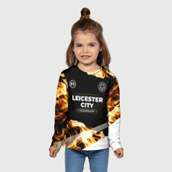 Детский лонгслив 3D Leicester City legendary sport fire - фото 2