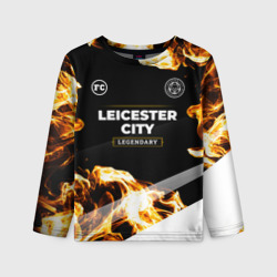 Детский лонгслив 3D Leicester City legendary sport fire