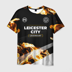 Мужская футболка 3D Leicester City legendary sport fire