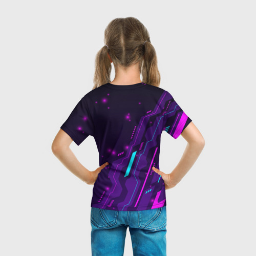 Детская футболка 3D Hitman neon gaming, цвет 3D печать - фото 6