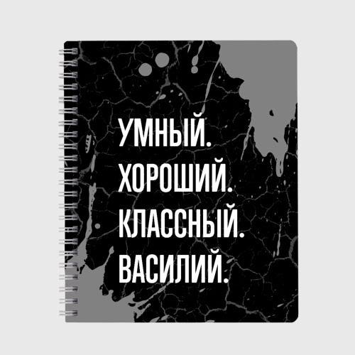 Тетрадь Умный хороший классный: Василий, цвет крупная клетка