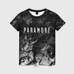 Женская футболка 3D Paramore black graphite