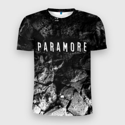 Мужская футболка 3D Slim Paramore black graphite
