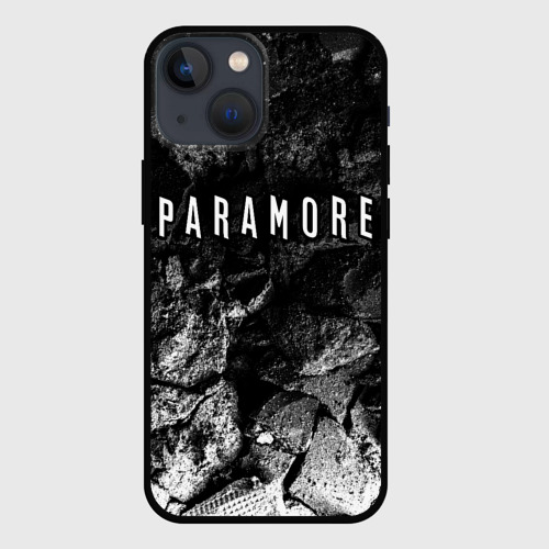 Чехол для iPhone 13 mini с принтом Paramore black graphite, вид спереди #2