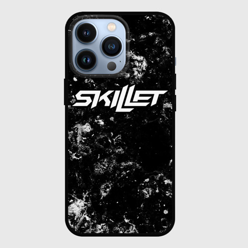 Чехол для iPhone 13 Pro с принтом Skillet black ice, вид спереди #2