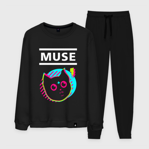 Мужской костюм хлопок Muse rock star cat, цвет черный