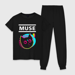 Женская пижама хлопок Muse rock star cat