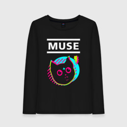 Женский лонгслив хлопок Muse rock star cat