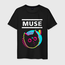 Мужская футболка хлопок Muse rock star cat
