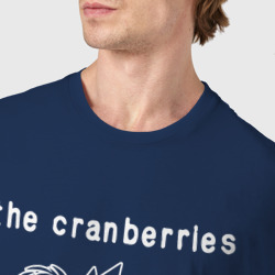 Футболка с принтом The Cranberries rock panda для мужчины, вид на модели спереди №4. Цвет основы: темно-синий