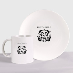 Набор: тарелка + кружка Disturbed - rock panda