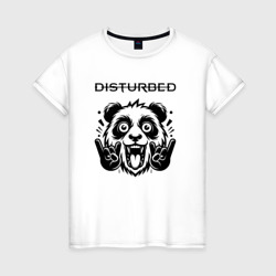 Женская футболка хлопок Disturbed - rock panda