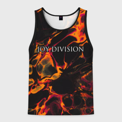 Мужская майка 3D Joy Division red lava