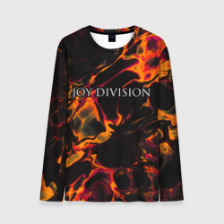 Мужской лонгслив 3D Joy Division red lava