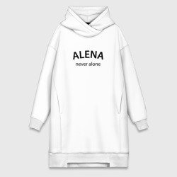 Платье-худи хлопок Alena never alone - motto