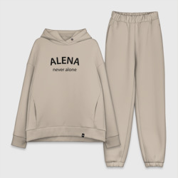 Женский костюм хлопок Oversize Alena never alone - motto