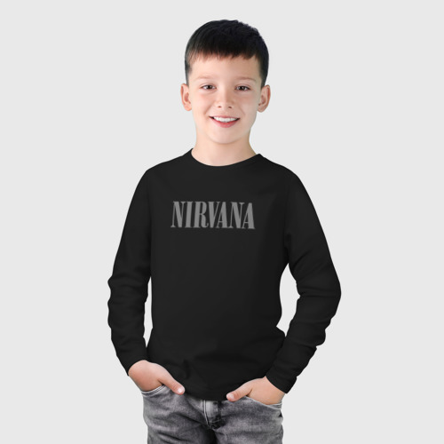 Детский лонгслив хлопок Nirvana black album, цвет черный - фото 3