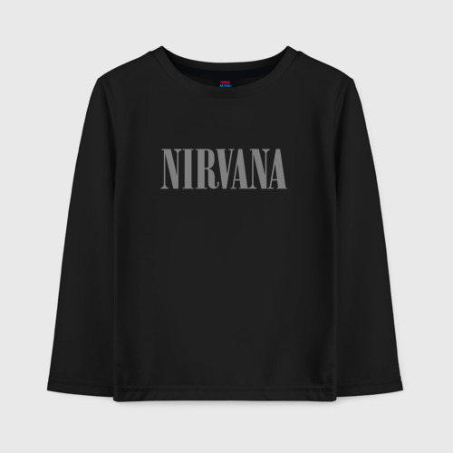 Детский лонгслив хлопок Nirvana black album, цвет черный