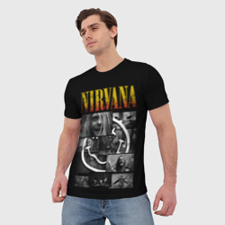 Мужская футболка 3D Nirvana forever - фото 2