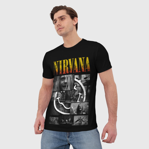 Мужская футболка 3D Nirvana forever, цвет 3D печать - фото 3