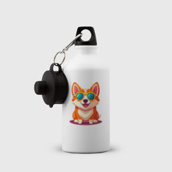 Бутылка спортивная Собака Корги в очках - фото 2