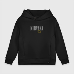 Детское худи Oversize хлопок Nirvana logo smile
