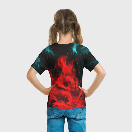 Детская футболка 3D Rainbow six шутер огненный стиль, цвет 3D печать - фото 6