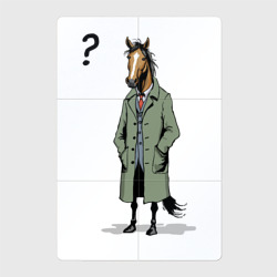 Магнитный плакат 2Х3 Конь в пальто и знак вопроса мем