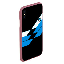 Чехол для iPhone XS Max матовый BMW sport geometry blu - фото 2