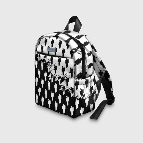 Детский рюкзак 3D с принтом Billie Eilish pattern black, вид сбоку #3