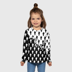 Детский лонгслив 3D Billie Eilish pattern black - фото 2