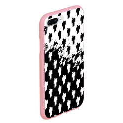 Чехол для iPhone 7Plus/8 Plus матовый Billie Eilish pattern black - фото 2