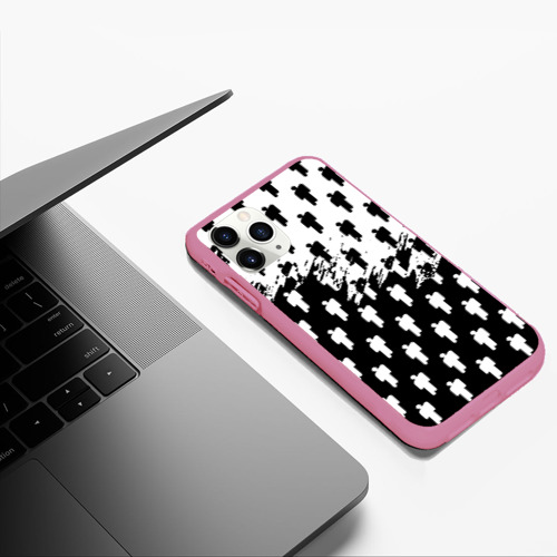 Чехол для iPhone 11 Pro Max матовый с принтом Billie Eilish pattern black, фото #5