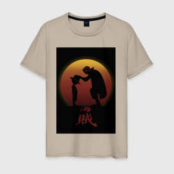 Луффи Шанкс  – Мужская футболка хлопок с принтом купить со скидкой в -20%
