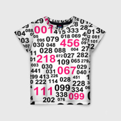 Игра в кальмара паттерн чисел – Детская футболка 3D с принтом купить со скидкой в -33%